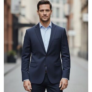 GOODFELLOW Stretch Wool Blend Slim Fit Suit Jacket, Men’s various, Navy Blue